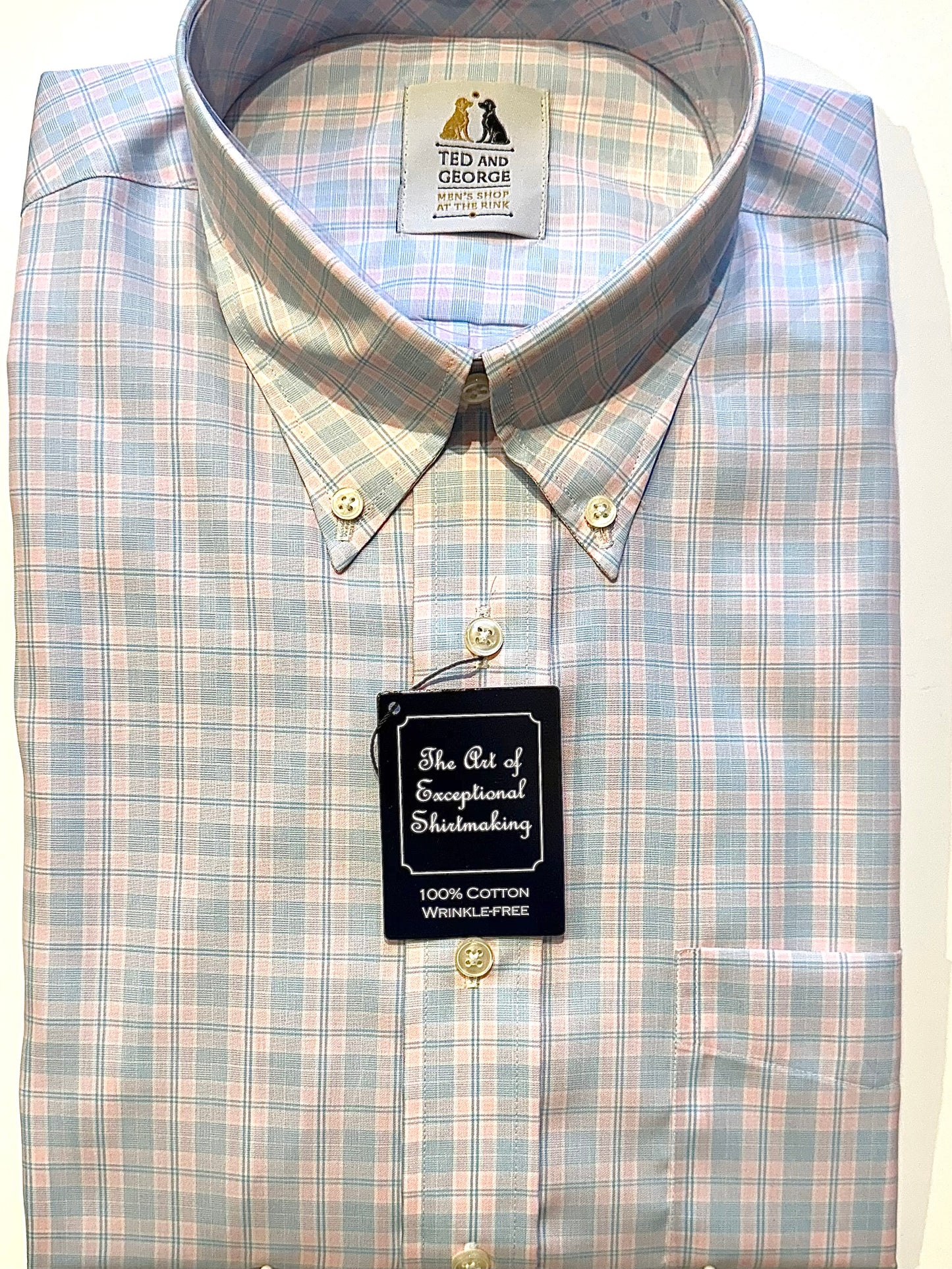 Ted & George Wrinkle Free Cotton LS BD Shirt (Trim Fit)