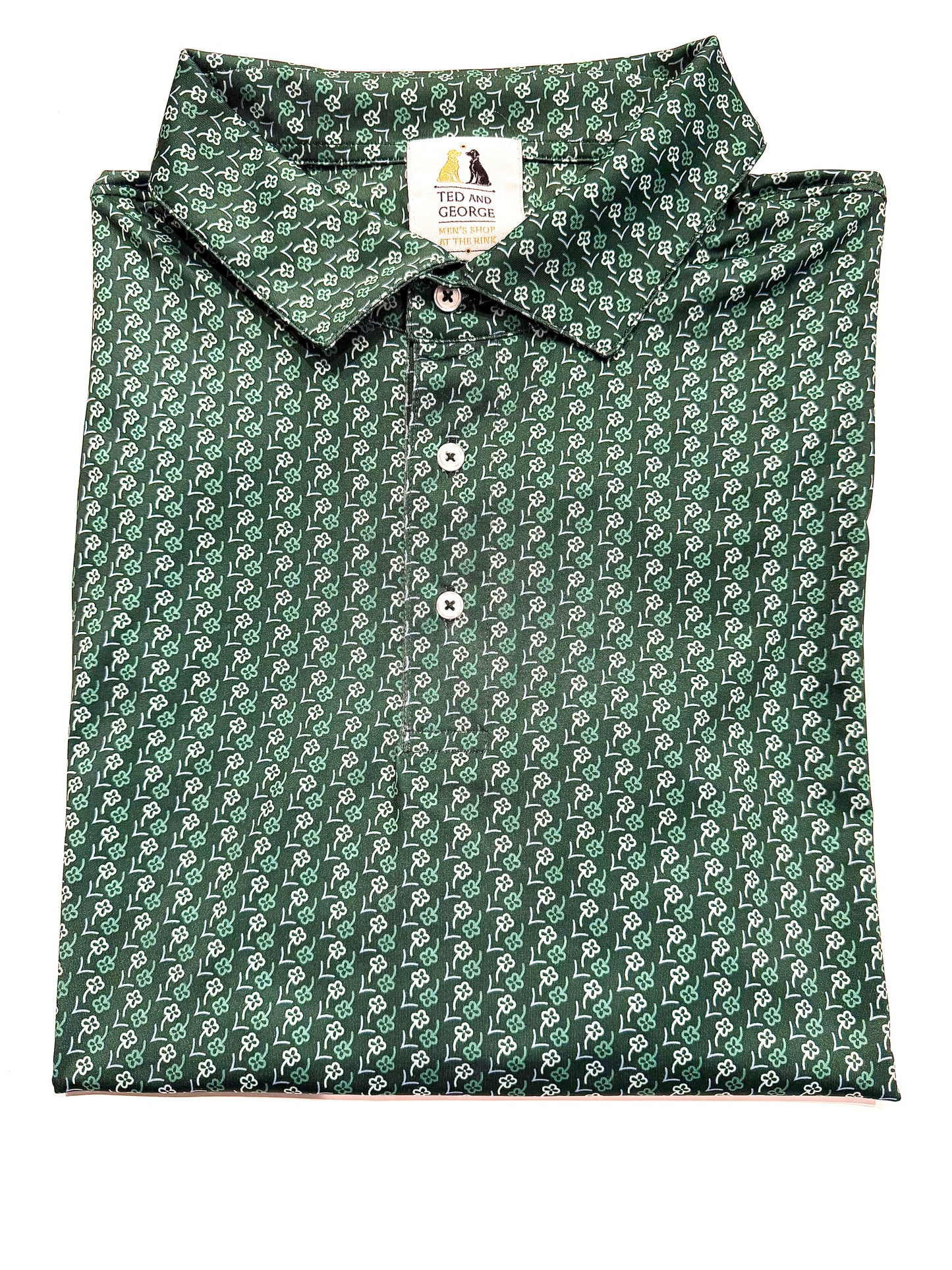 Ted and George Performance Printed Flower Polo