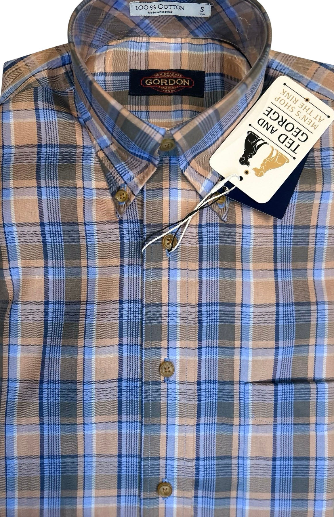 GORDON's Wrinkle Free Cotton LS Button Down Shirt