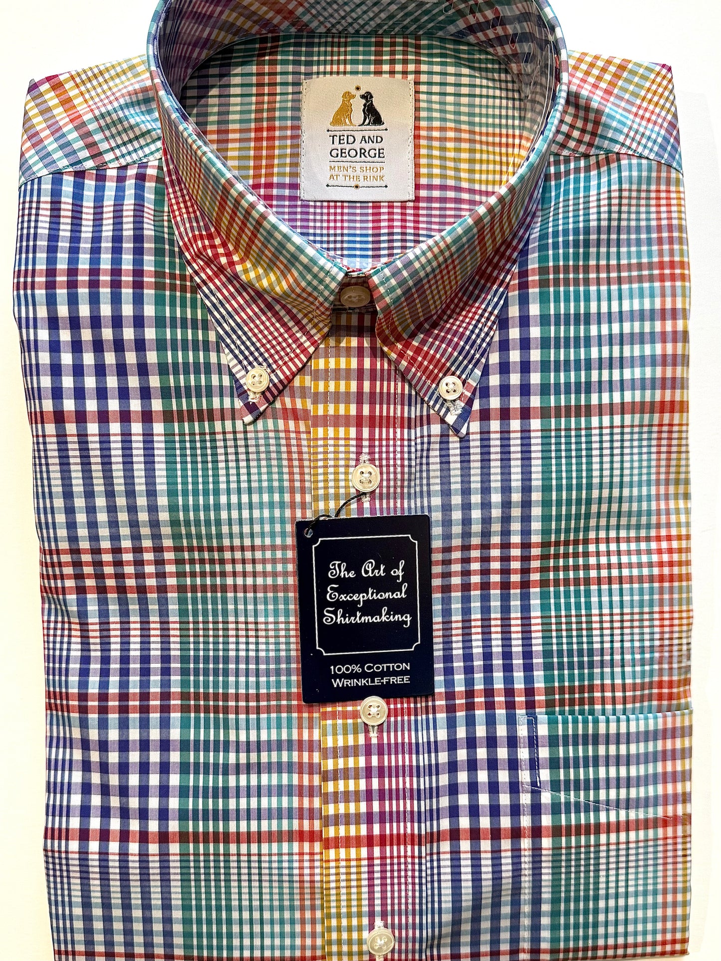 Ted & George Wrinkle Free Cotton LS BD Shirt (Trim Fit)