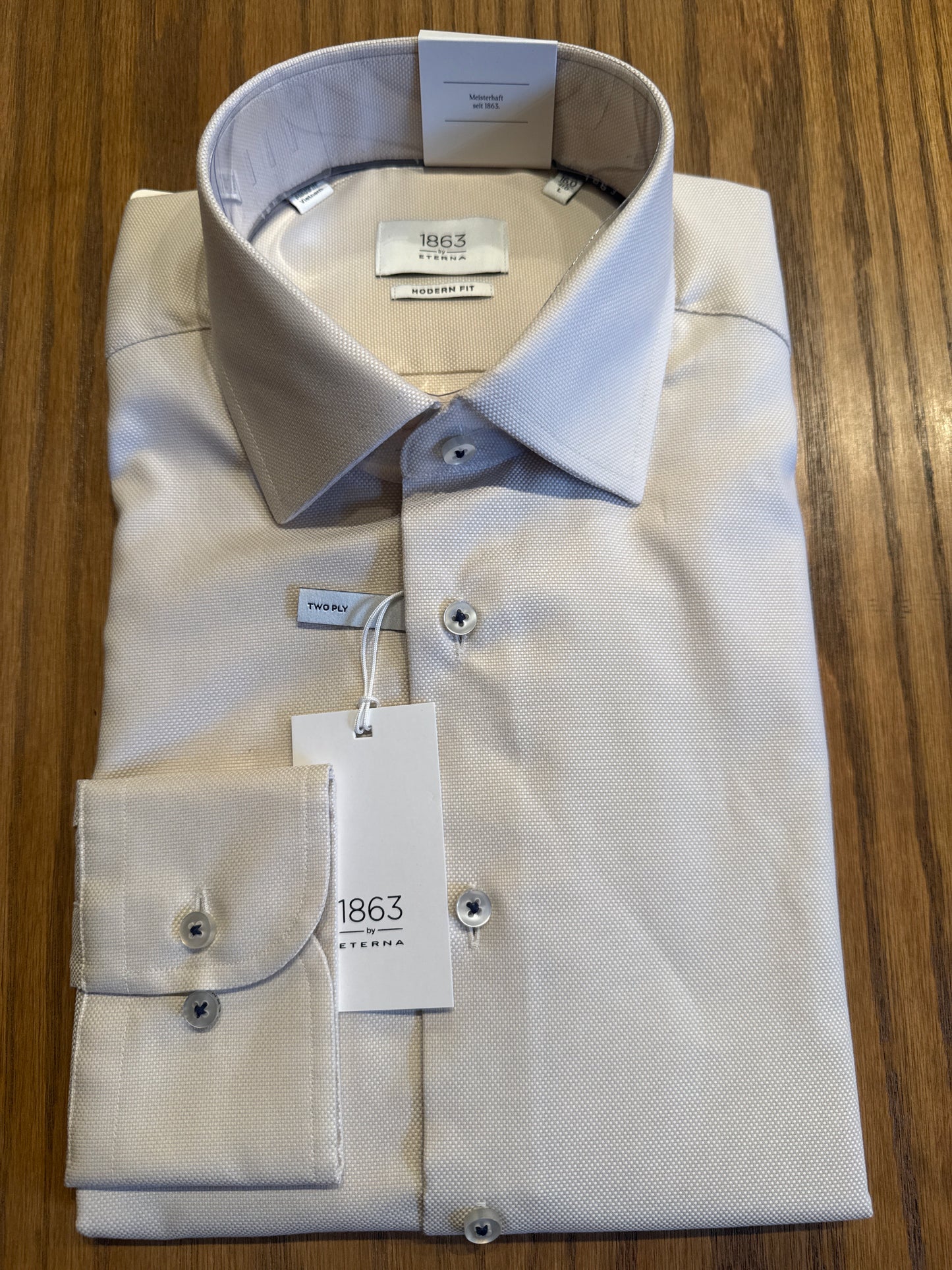 ETERNA Structured Twill Modern Fit Sports Shirt