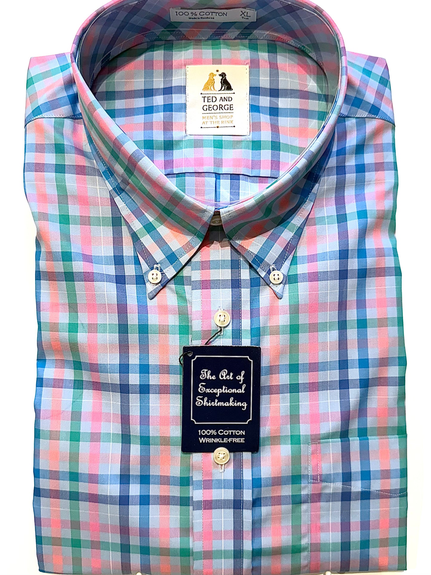 Ted & George Wrinkle Free Cotton LS BD Shirt (Trim Fit)
