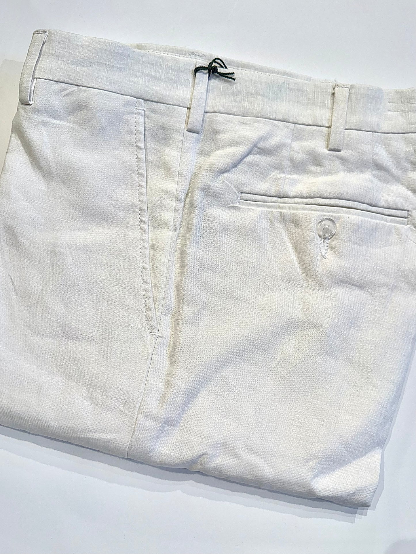 Berle White Linen Pant