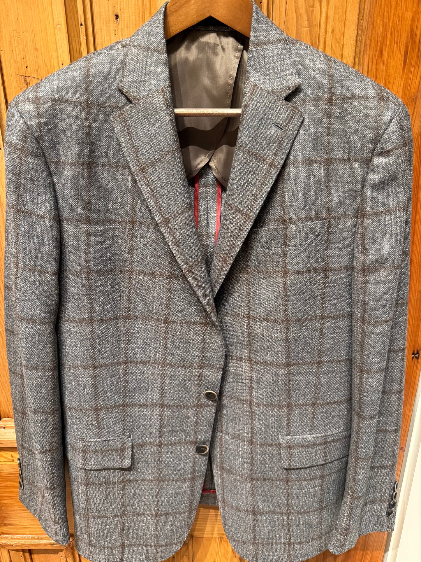 Ted and George Grey/Brown Plaid Sports Coat