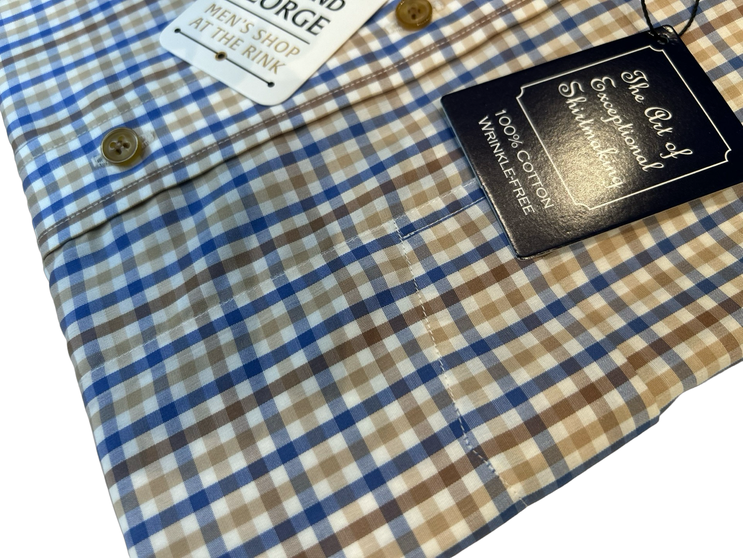 GORDON's Wrinkle Free Cotton LS Button Down Shirt