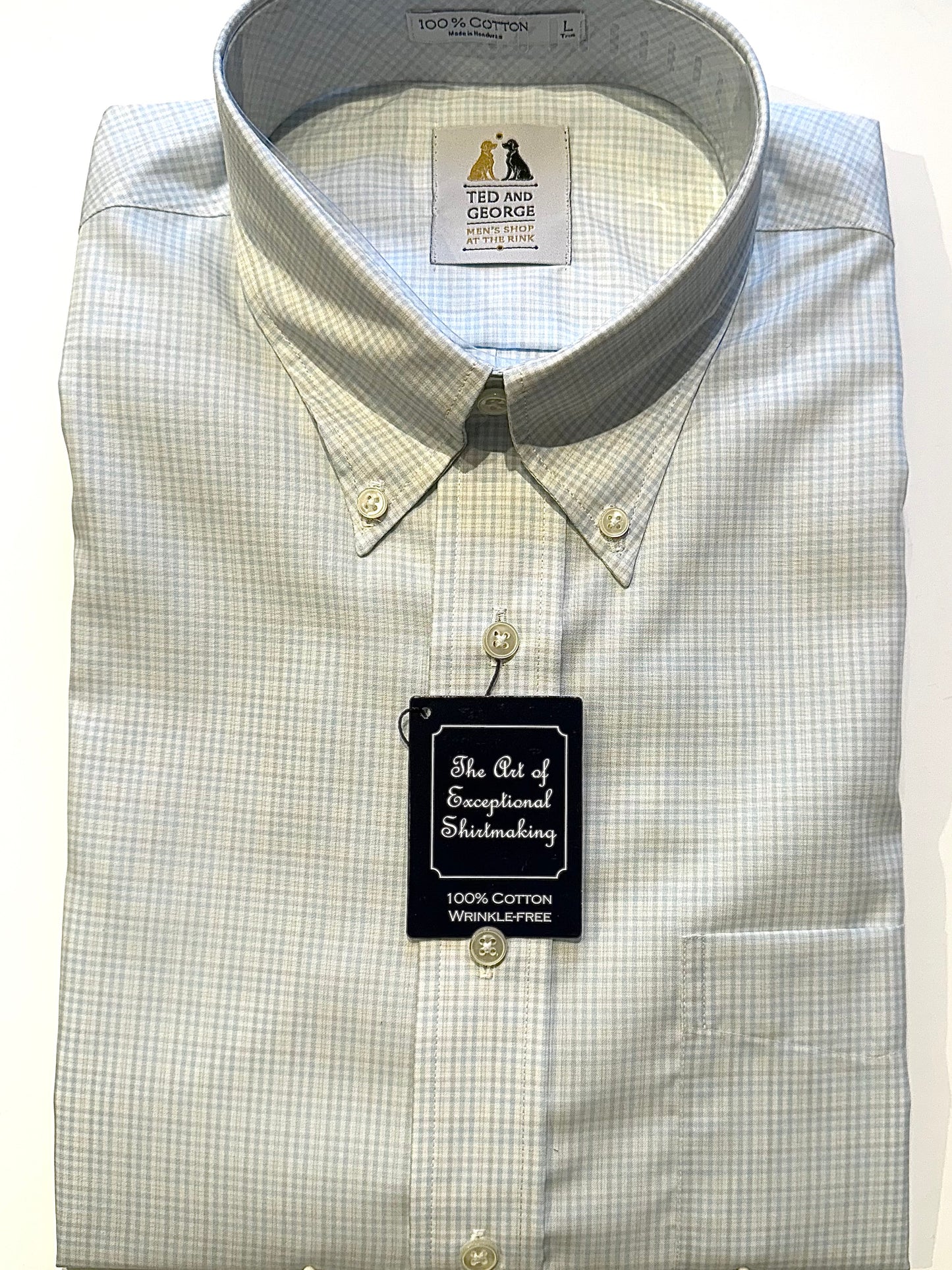 Ted & George Wrinkle Free Cotton LS BD Shirt (Trim Fit)