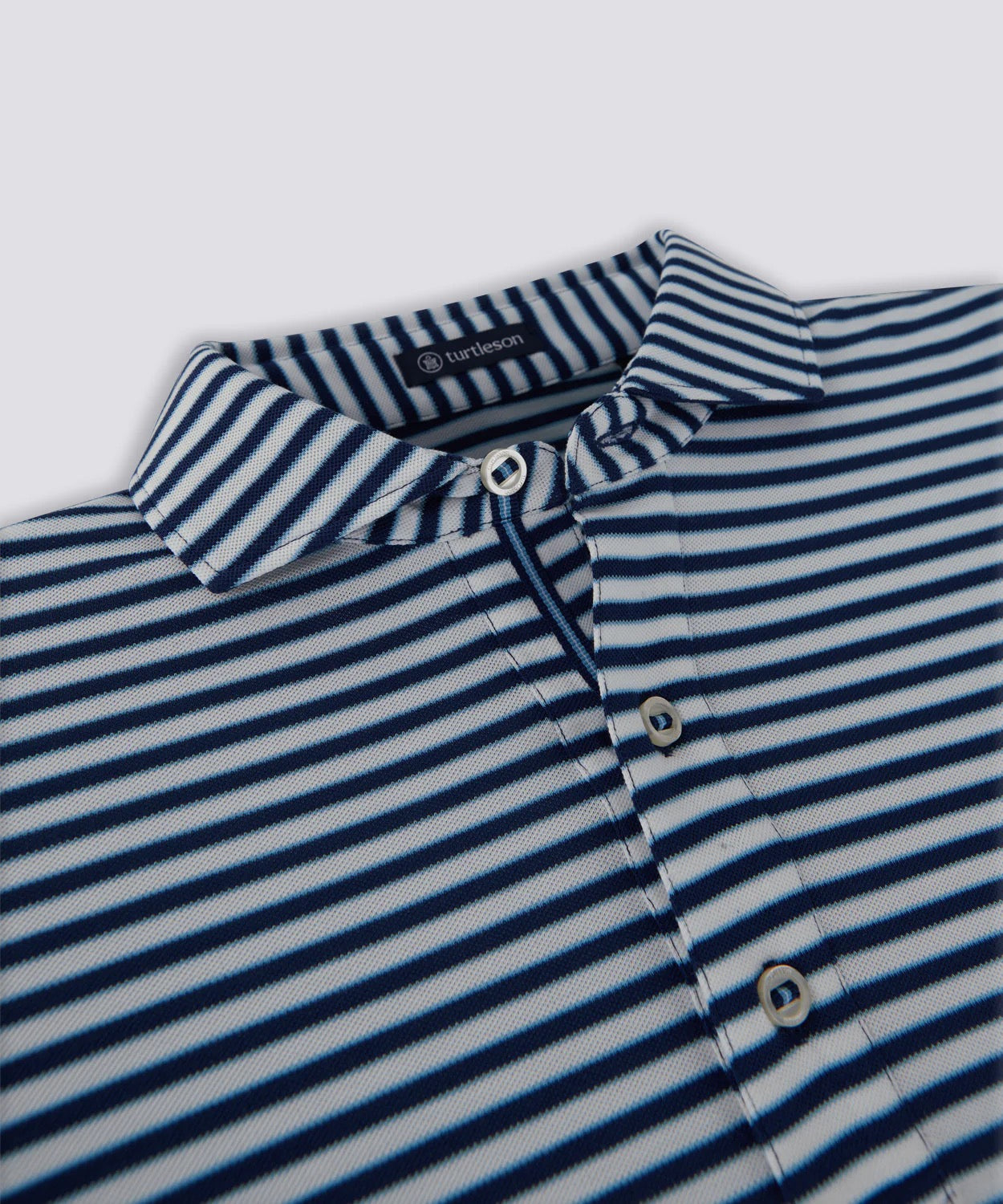 TURTLESON George Stripe Diamond Knit Polo