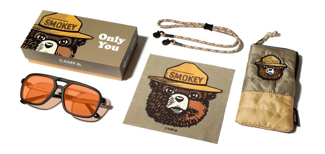CAMP Glacier: Matte Black / Smokey Bear Sunglasses