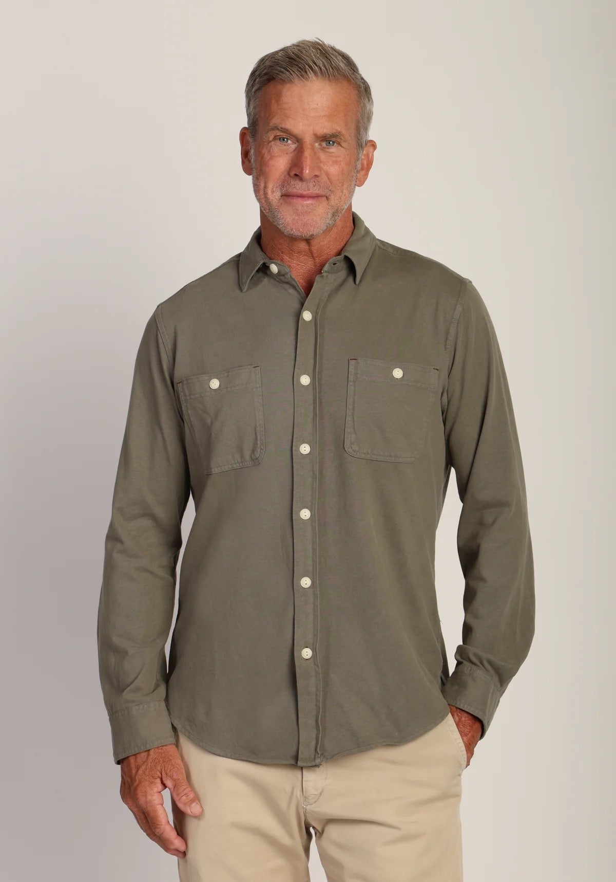 True Grit Vince Knit L/S 2 Pocket Shirt