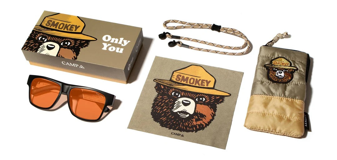CAMP Cliff: Matte Black / Smokey Bear Sunglasses