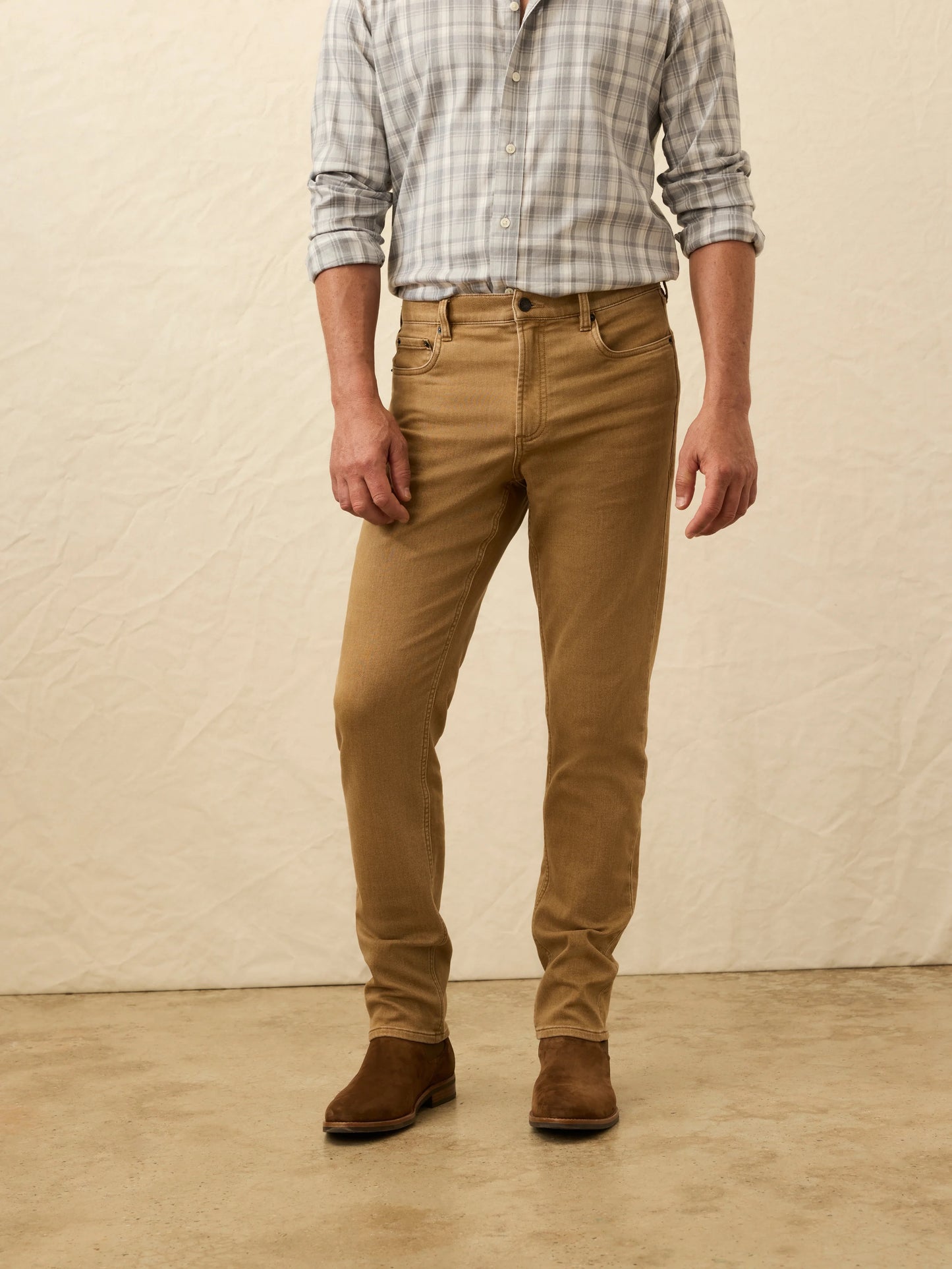 NEW Faherty Stretch Terry 5 Pocket Pant - Elk Brown