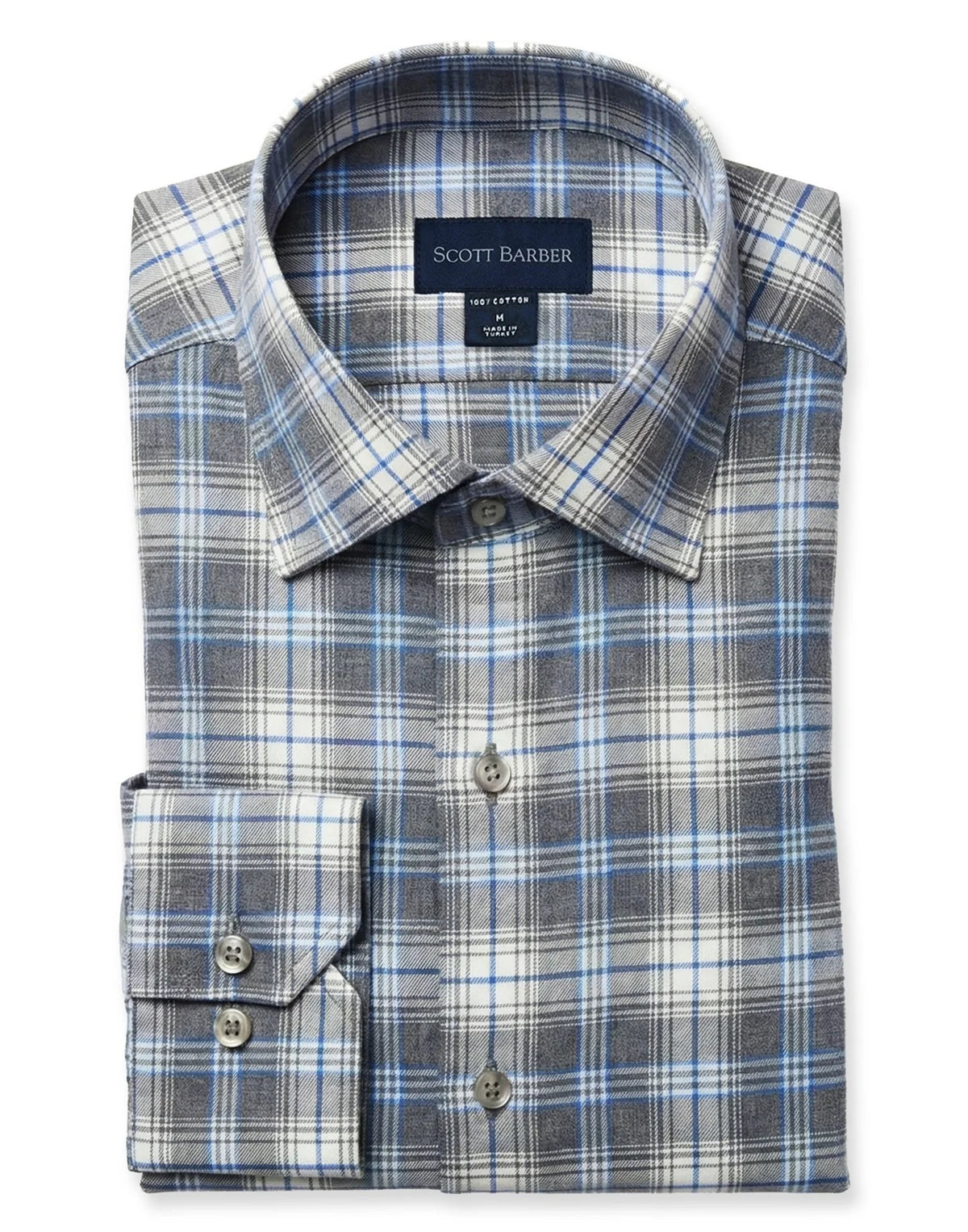 SCOTT BARBER Weekend Plaid Sport Shirt