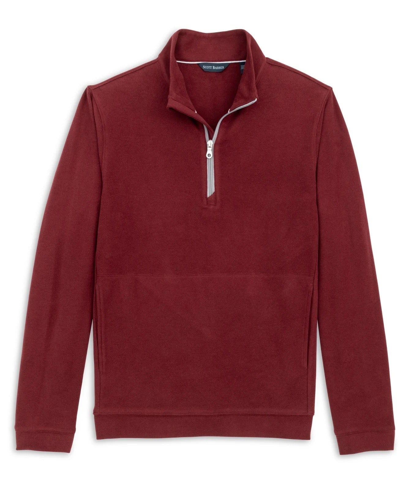 Scott Barber Luxury Stretch Fleece Zip Mock