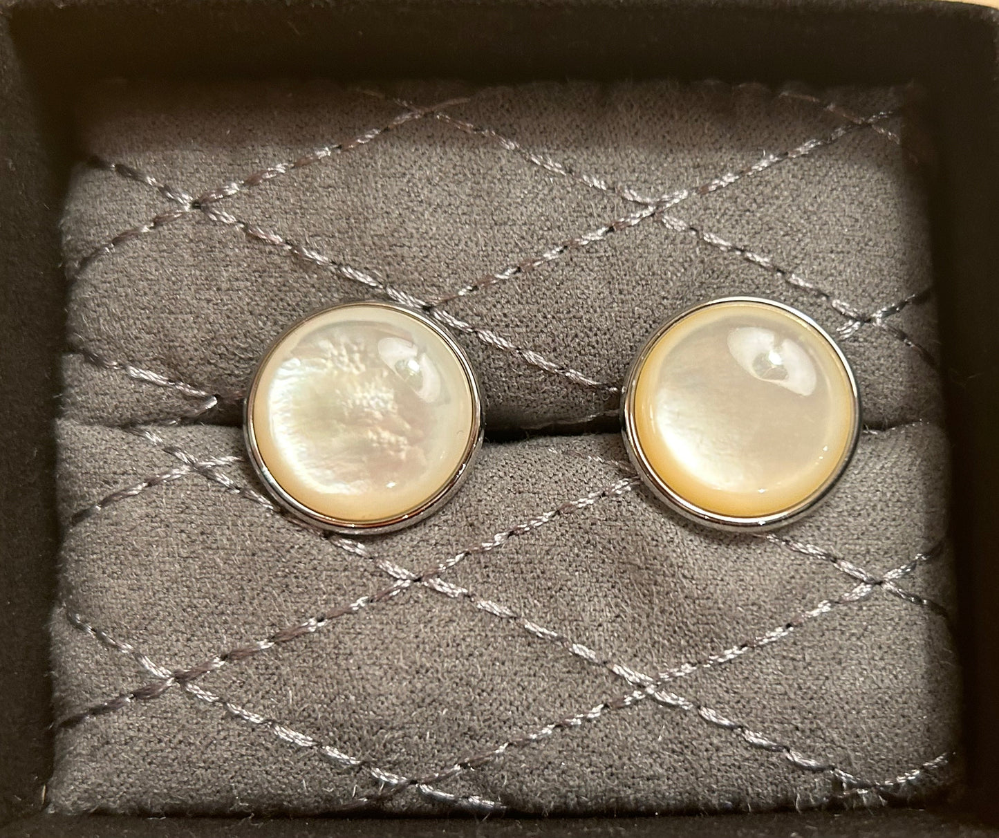 Silver and Mother of Pearl Cufflinks