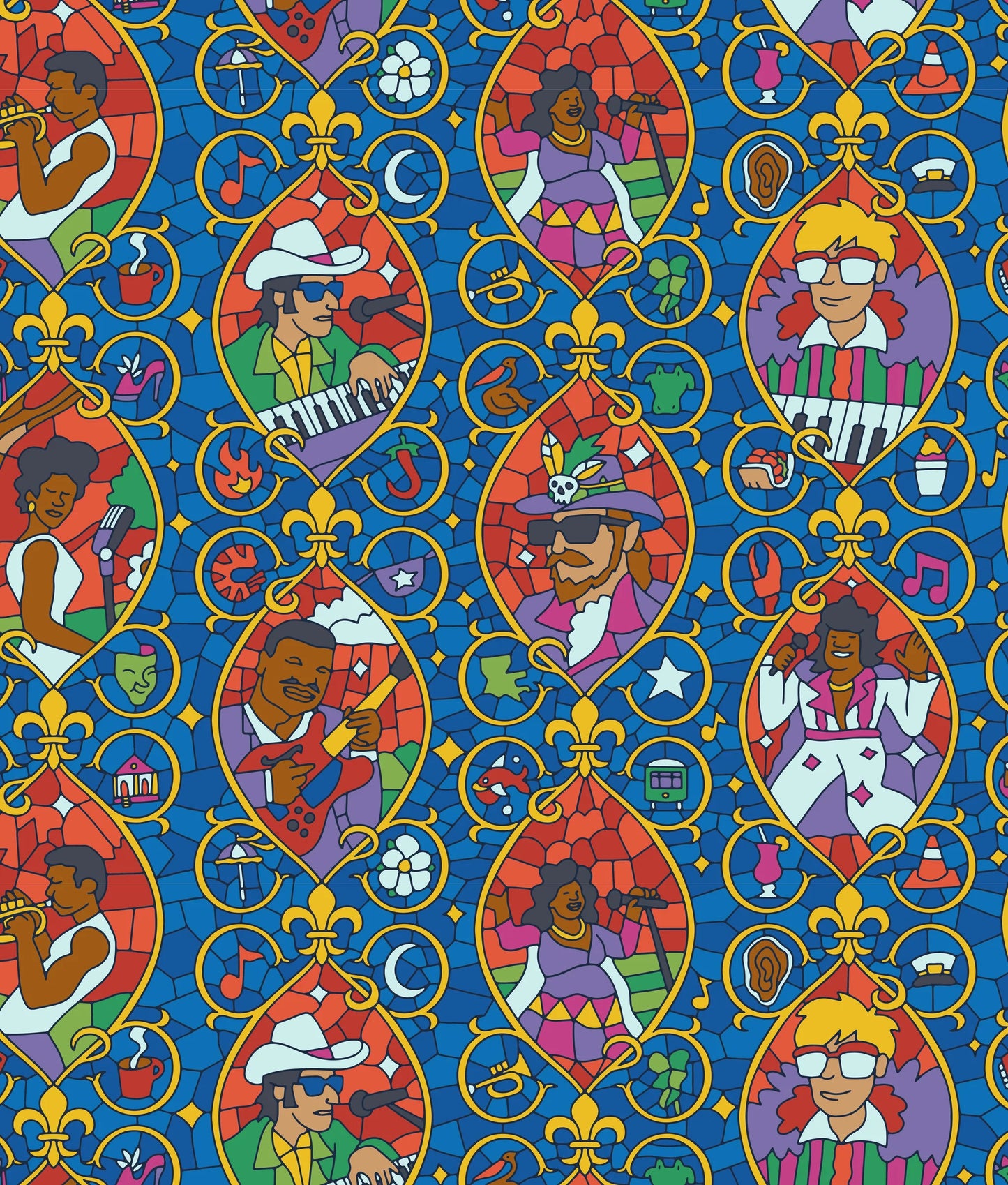 Alon Stained Glass Men's Performance Button Down