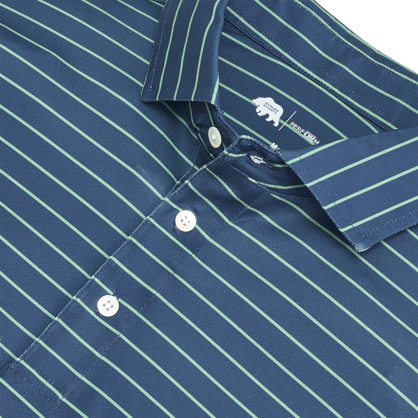 Tourney Stripe Performance Pique Polo (Naval Academy)