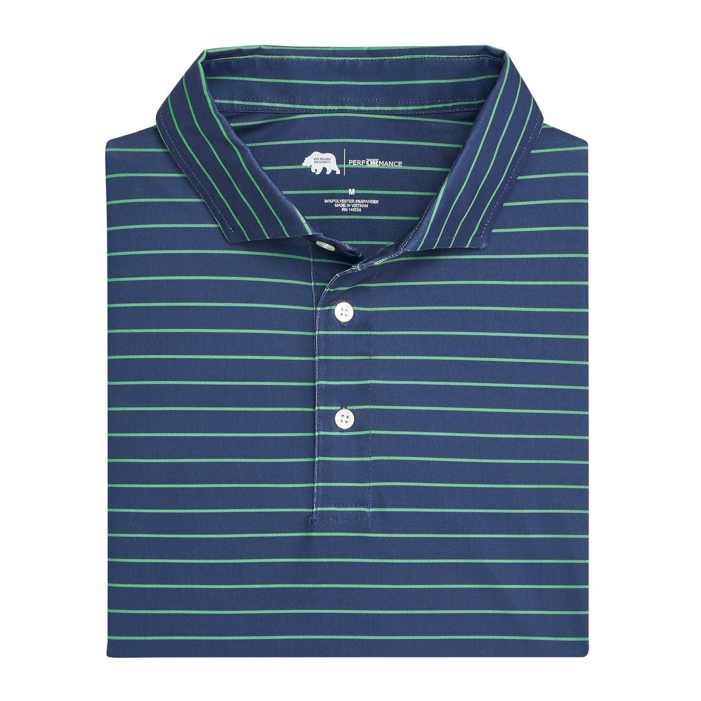 Tourney Stripe Performance Pique Polo (Naval Academy)