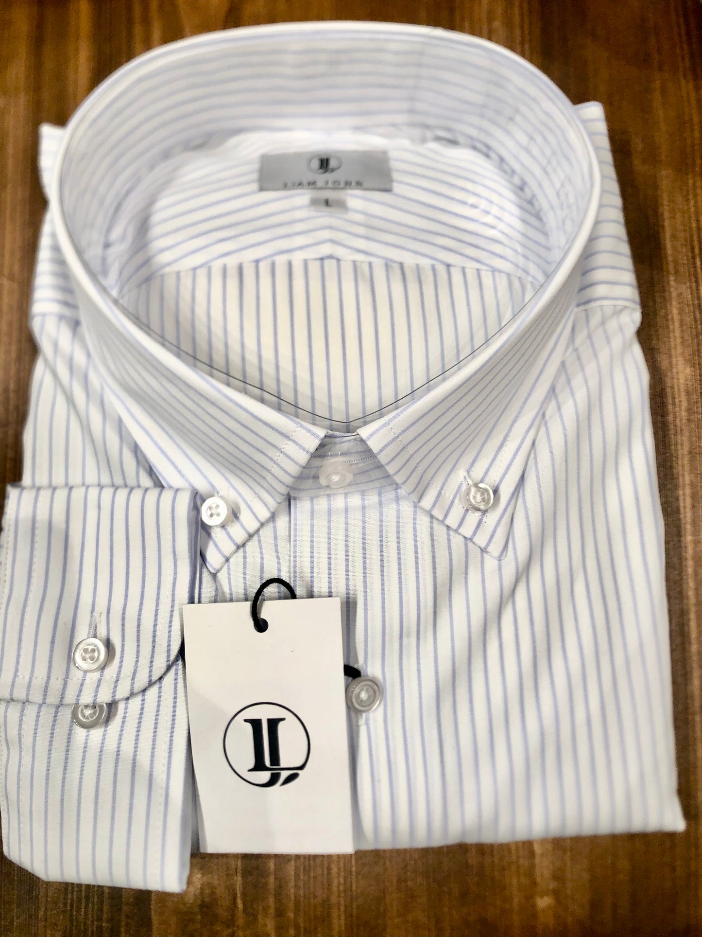 Liam John Striped Button Down Sport Shirt