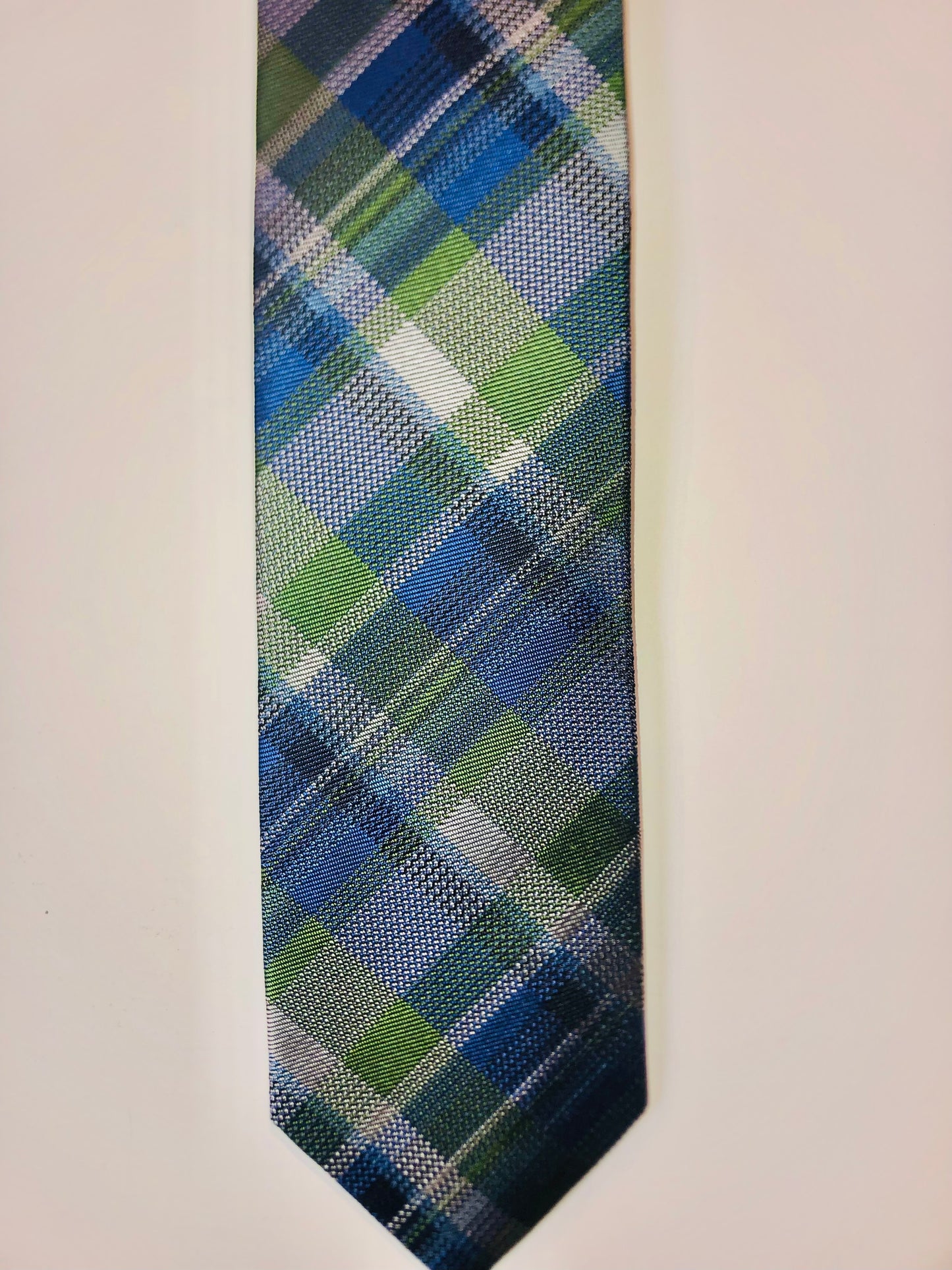 LEE ALLISON Blurred Plaid Necktie