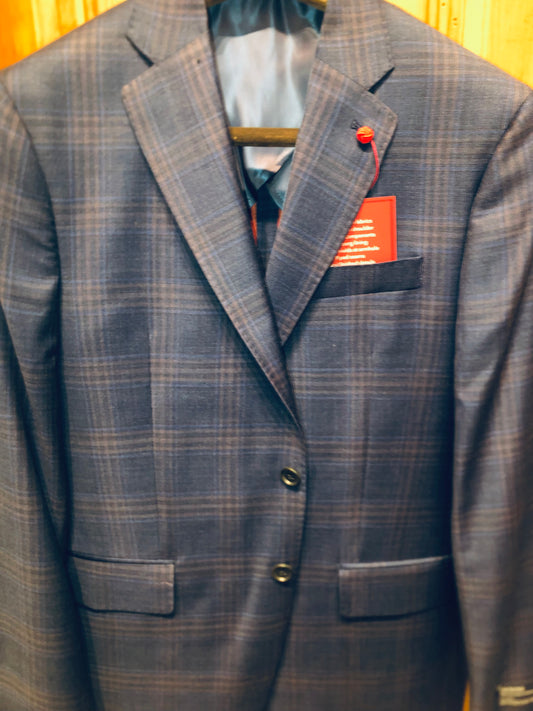 Ted and George Sport Coat (Blue Plaid)