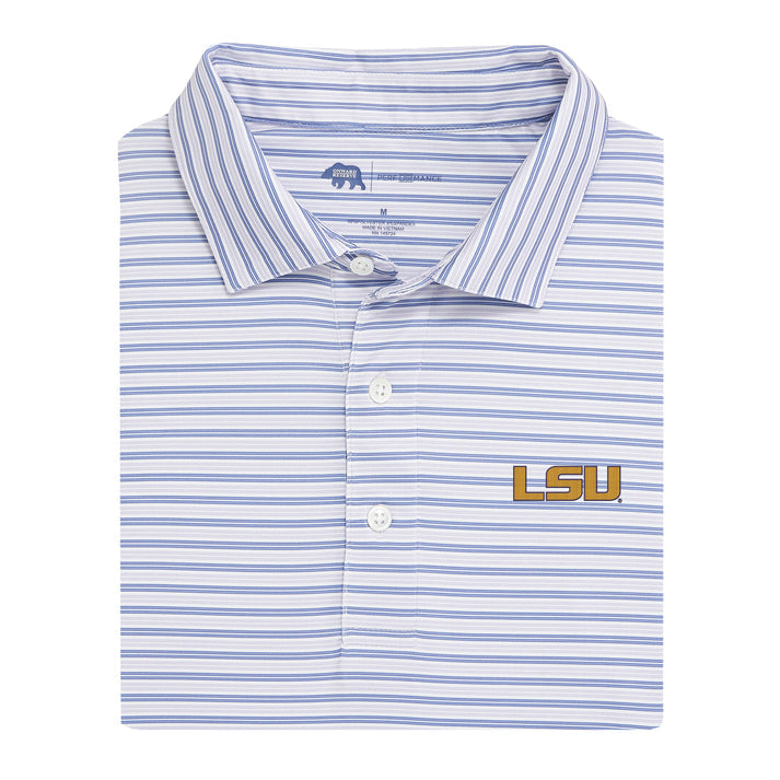 Onward Reserve Wedge Stripe LSU Performance Polo