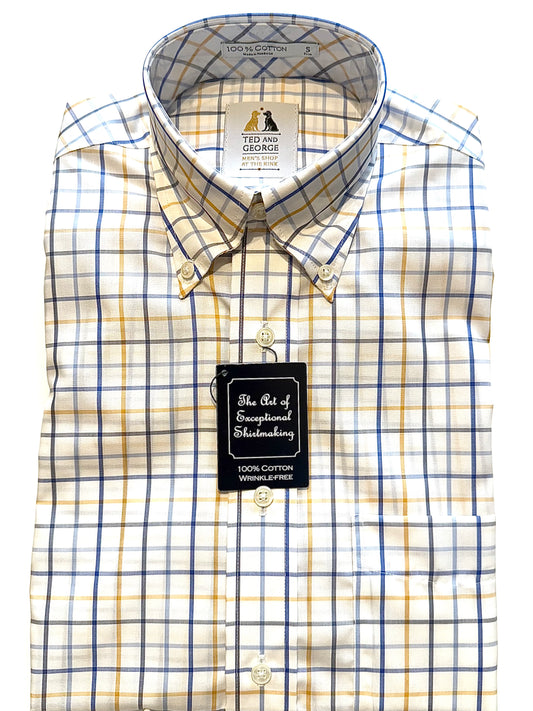 Ted & George Wrinkle Free Cotton LS BD Shirt (Trim Fit)