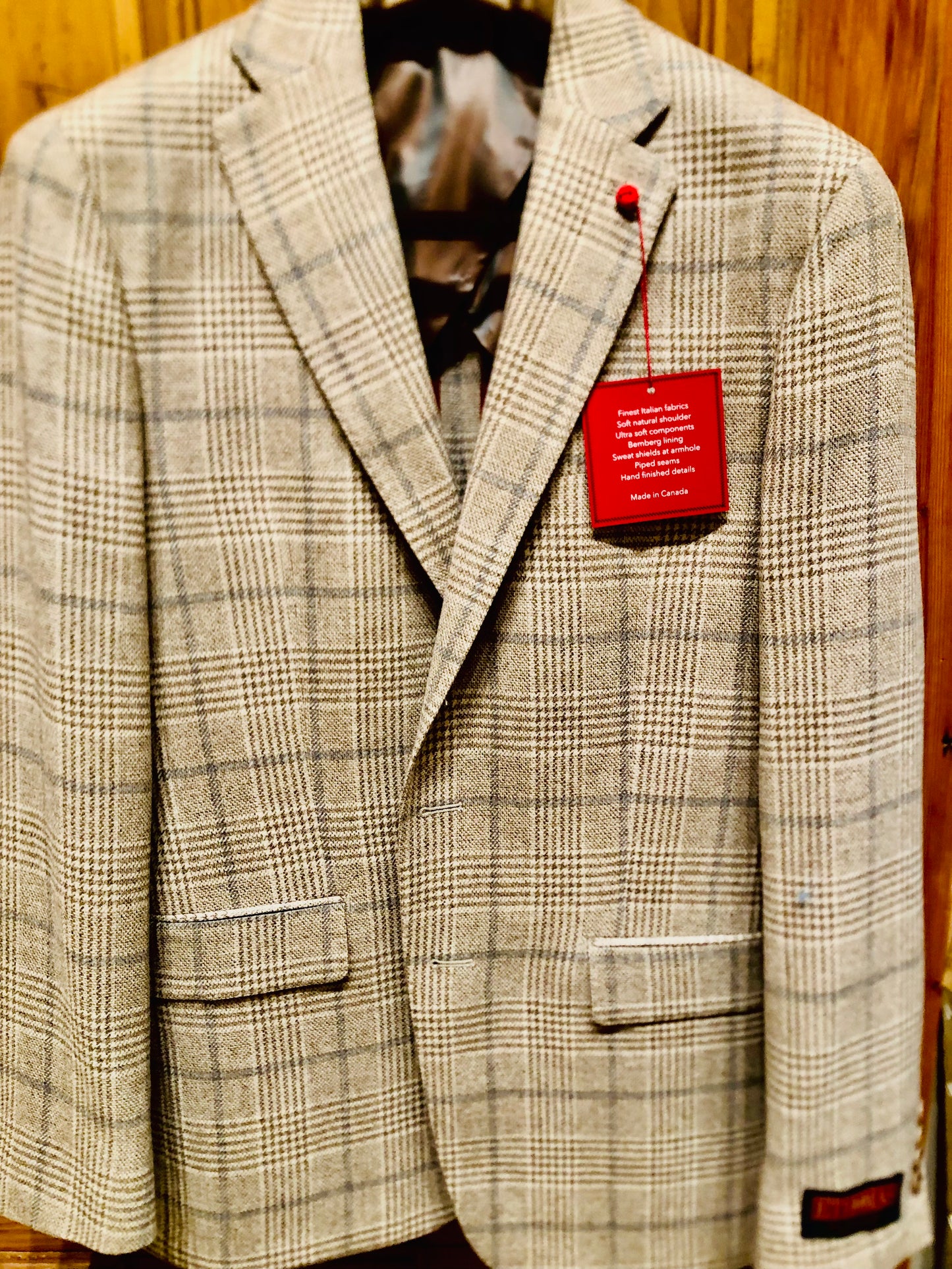 Ted and George Sport Coat (Cream/Tan/Plaid)