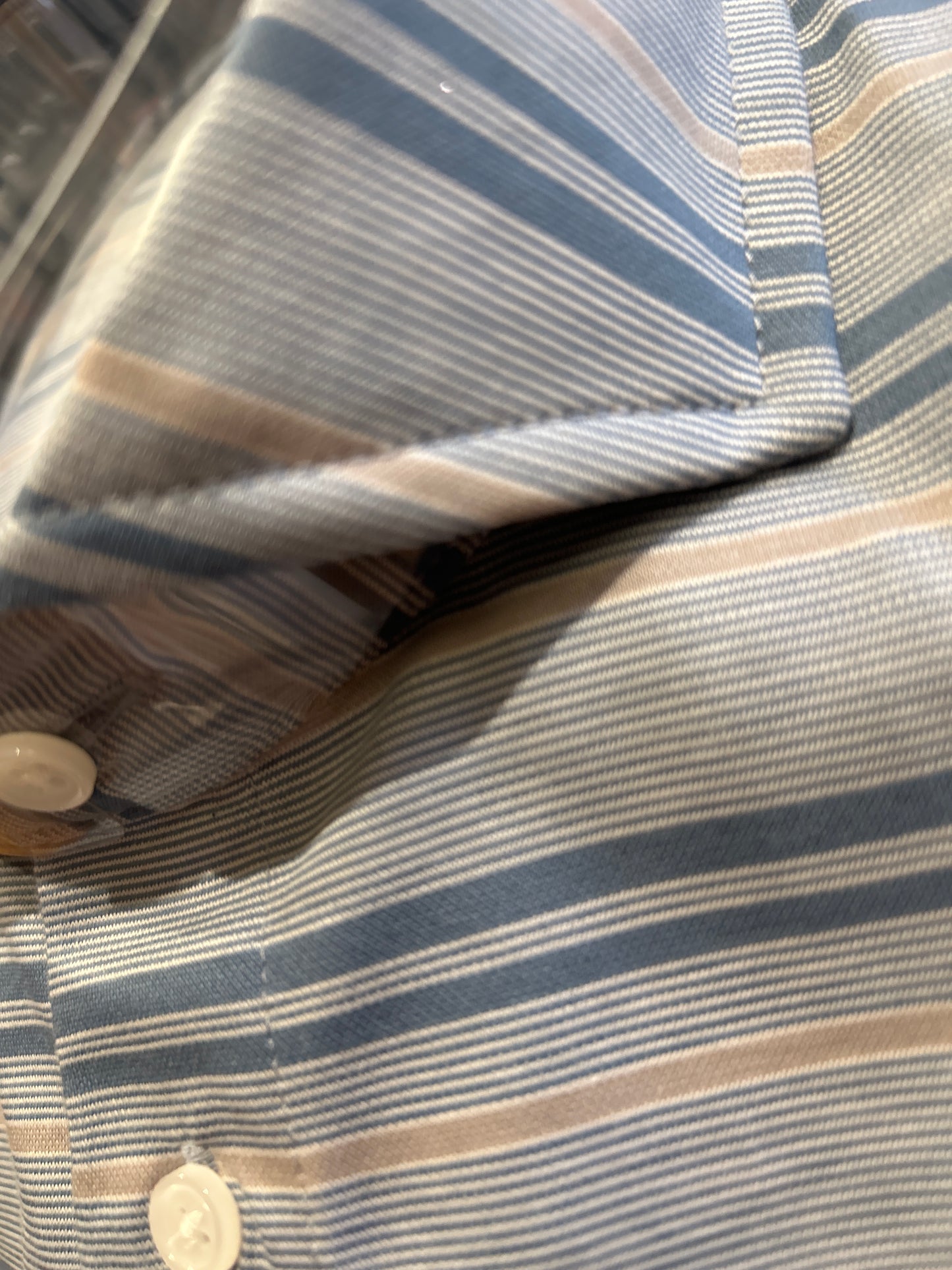 Liam John Blue with Tan Stripe Polo