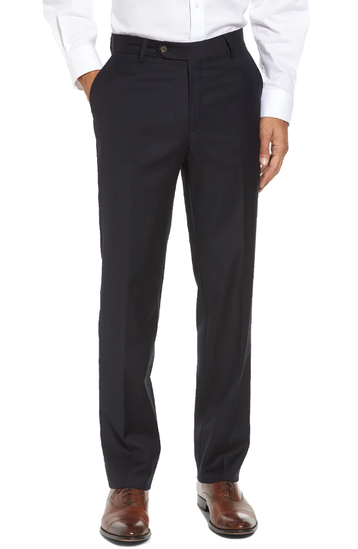 BERLE Stretch Gabardine Wool Dress Pant