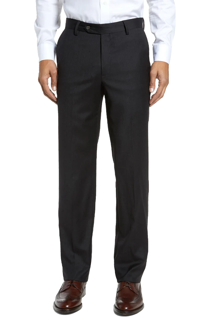 BERLE Stretch Gabardine Wool Dress Pant