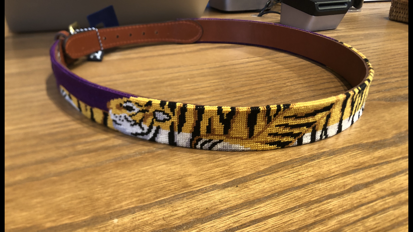 SMATHERS & BRANSON LSU Big Tiger (Purple) Belt