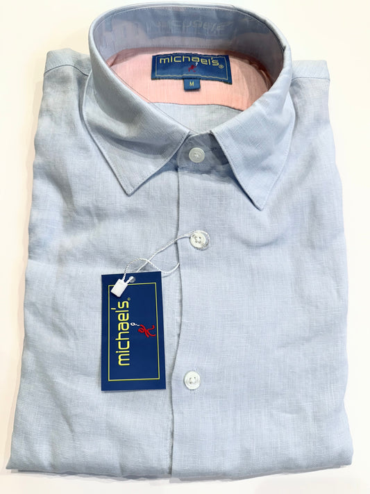 MICHAEL'S Linen Shirt - Light Blue
