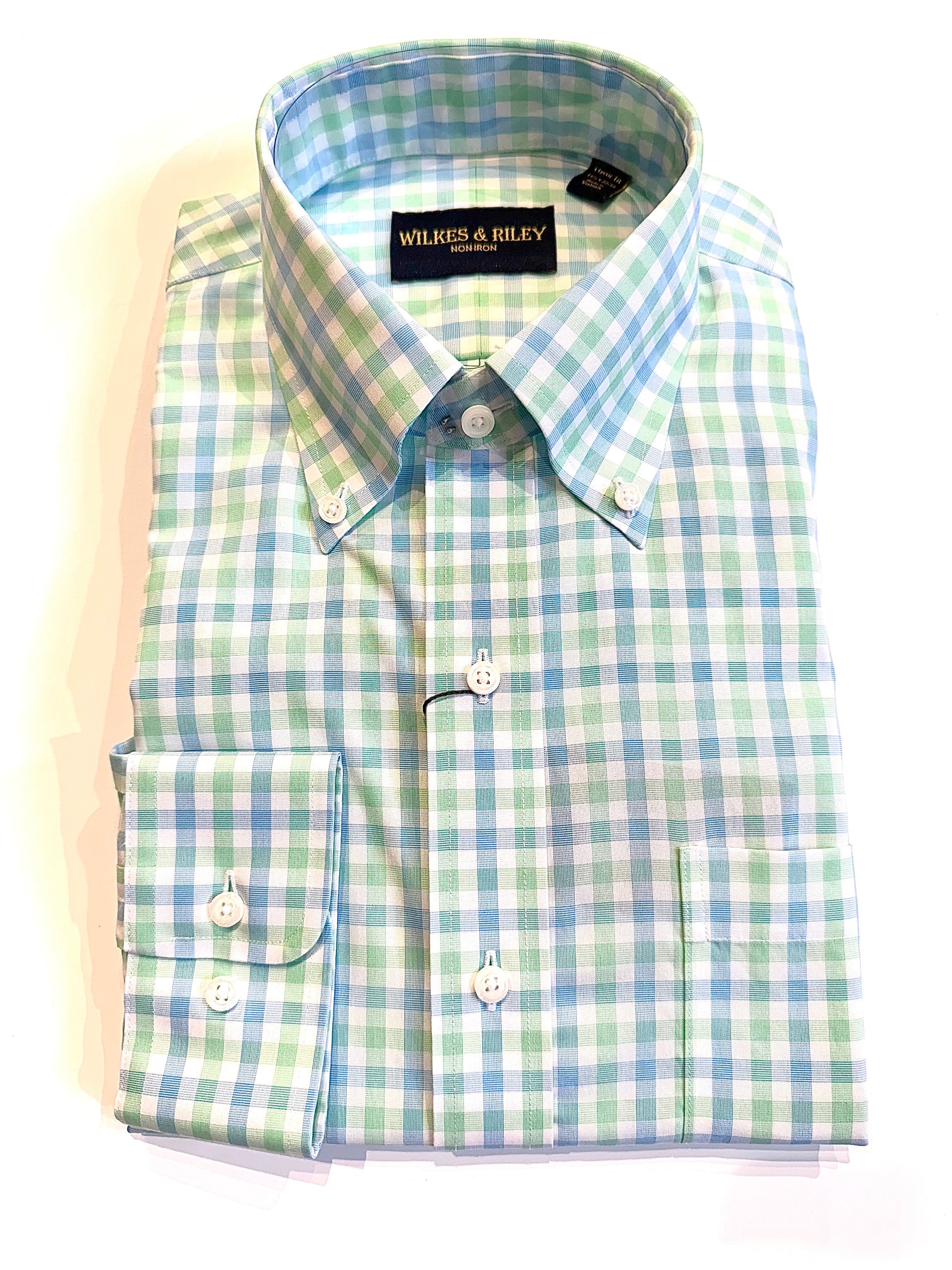 WILKES & RILEY Essential Dress Shirt Classic Fit Lime/Blue Ted and George WILKES & RILEY Essential Dress Shirt Classic Fit Lime/Blue Ted and George