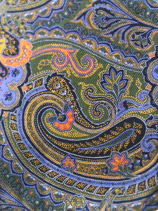 LEE ALLISON Giant Paisley Double-Sided Pocket Square