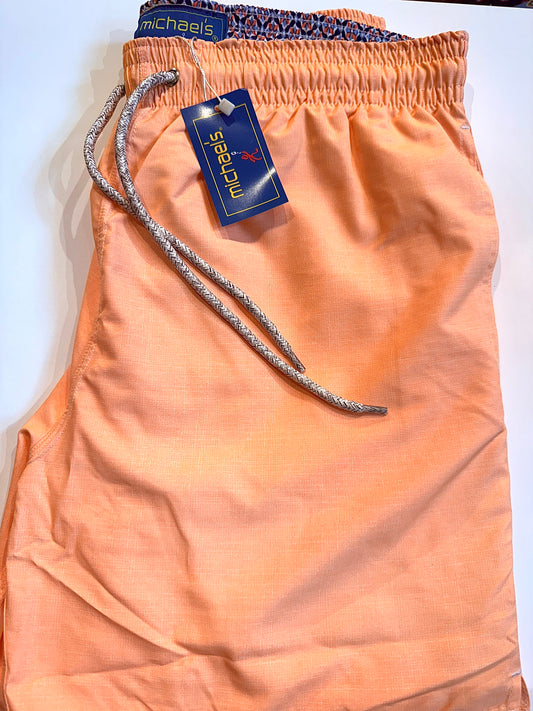 MICHAEL'S Orange Linen Swim Short (Cyclist)