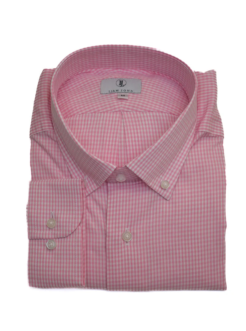 Liam John Gingham Button Down Sport Shirt