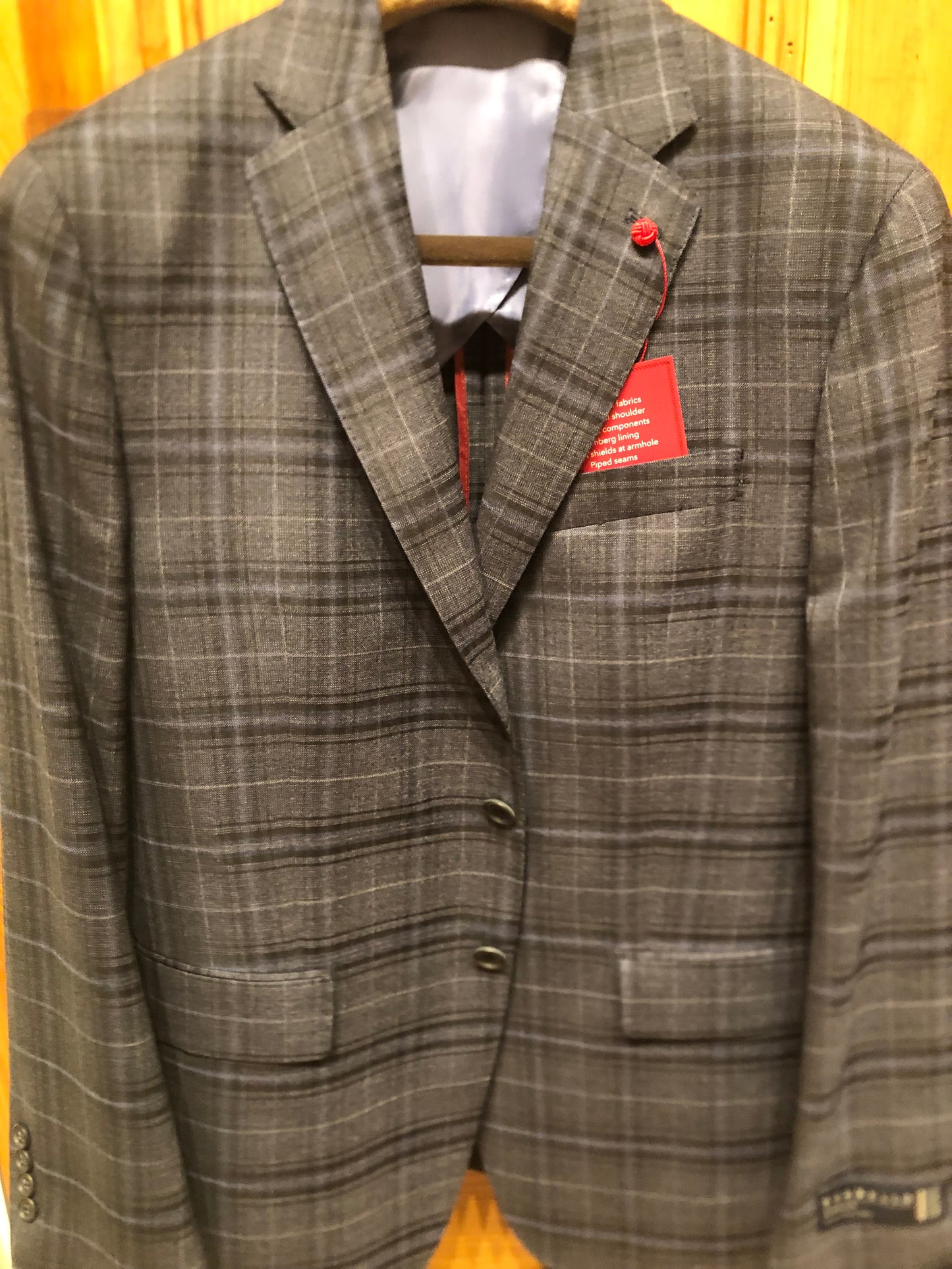 Ted and George Sport Coat (Charcoal/Blue/Black Plaid)