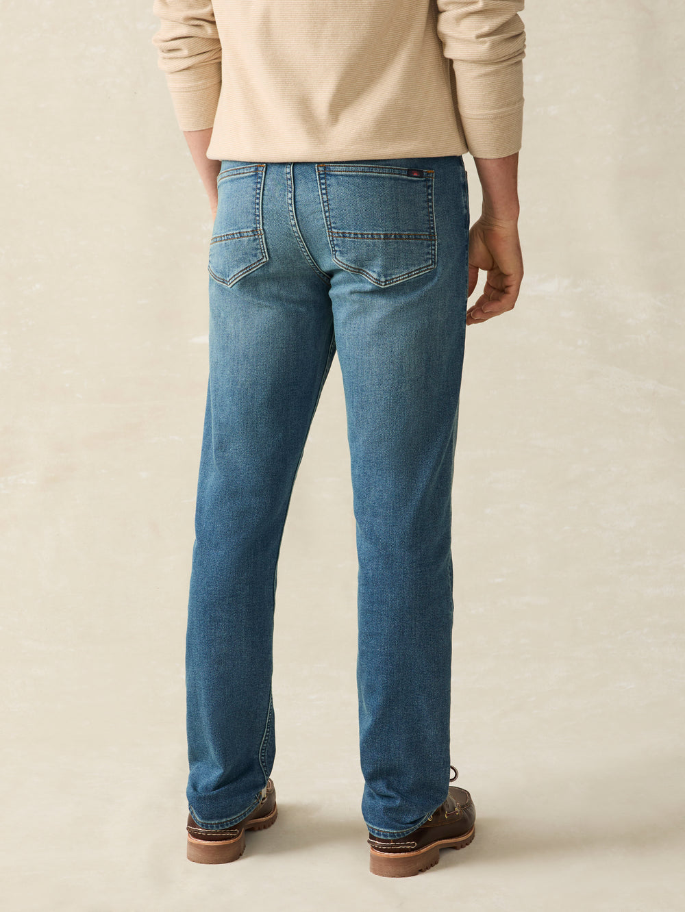 Faherty Stretch Terry Indigo 5-Pocket Pants (32")