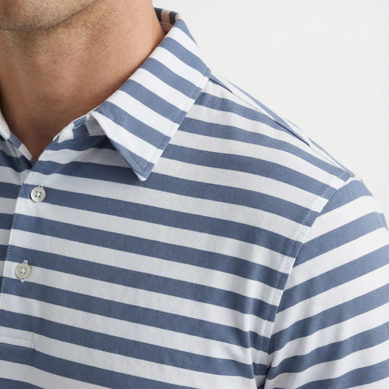 SCOTT BARBER Prep Stripe Polo