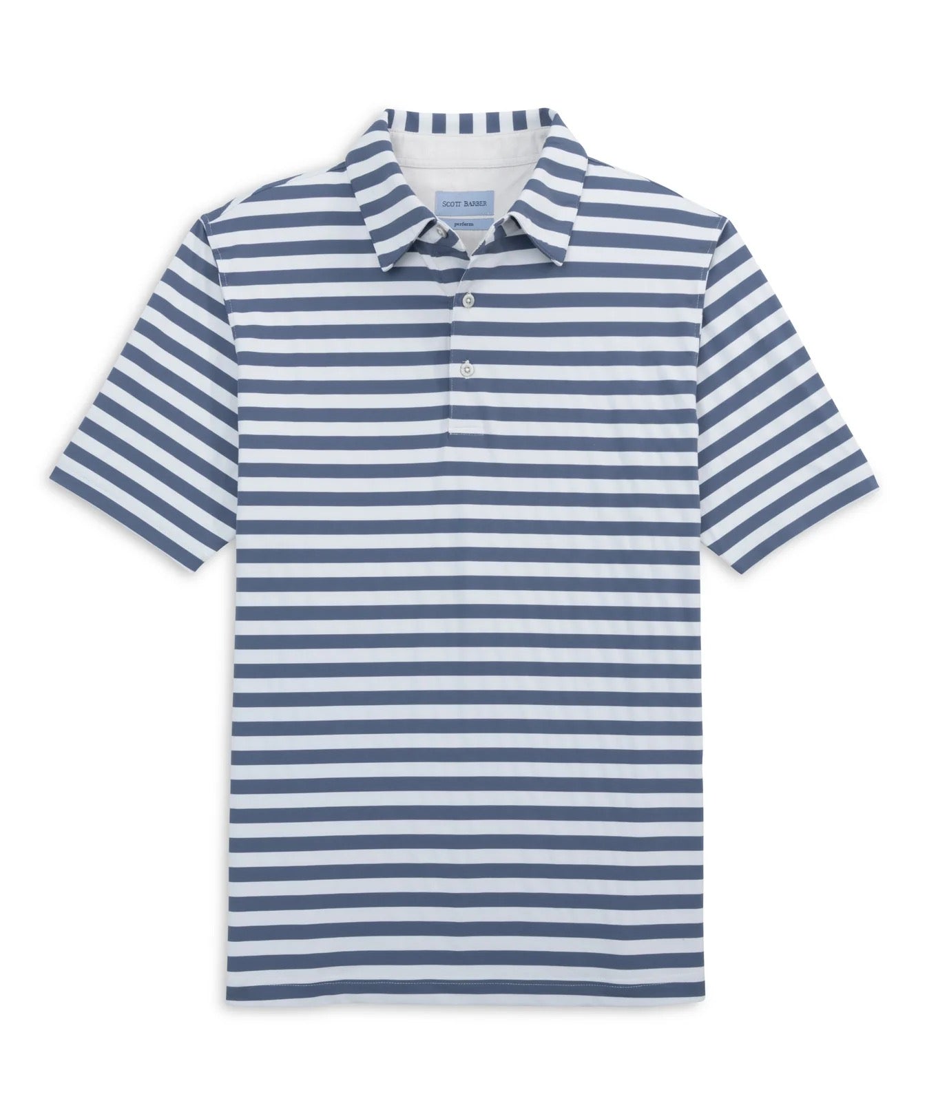 SCOTT BARBER Prep Stripe Polo