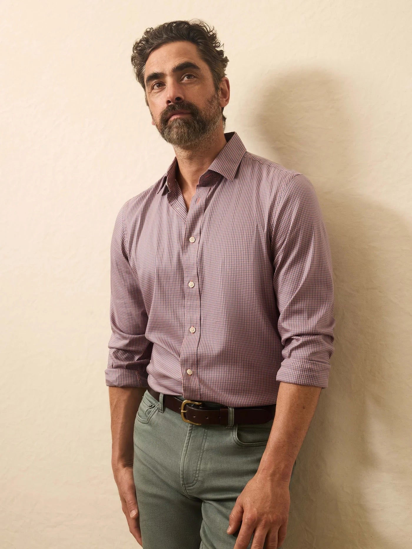 Faherty The Movement Shirt (Madder Shores Gingham)