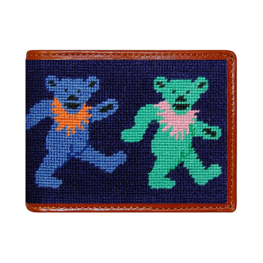 Smathers and Branson Dancing Bears Bi Fold Wallet (Dk Navy)
