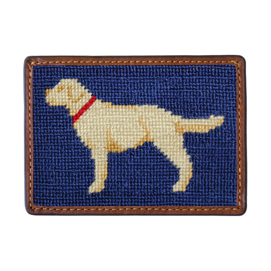 Smathers and Branson Yellow Lab Mini Card Wallet (Dk Navy)