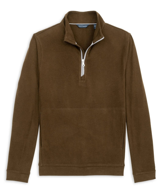 Scott Barber Luxury Stretch Fleece Zip Mock