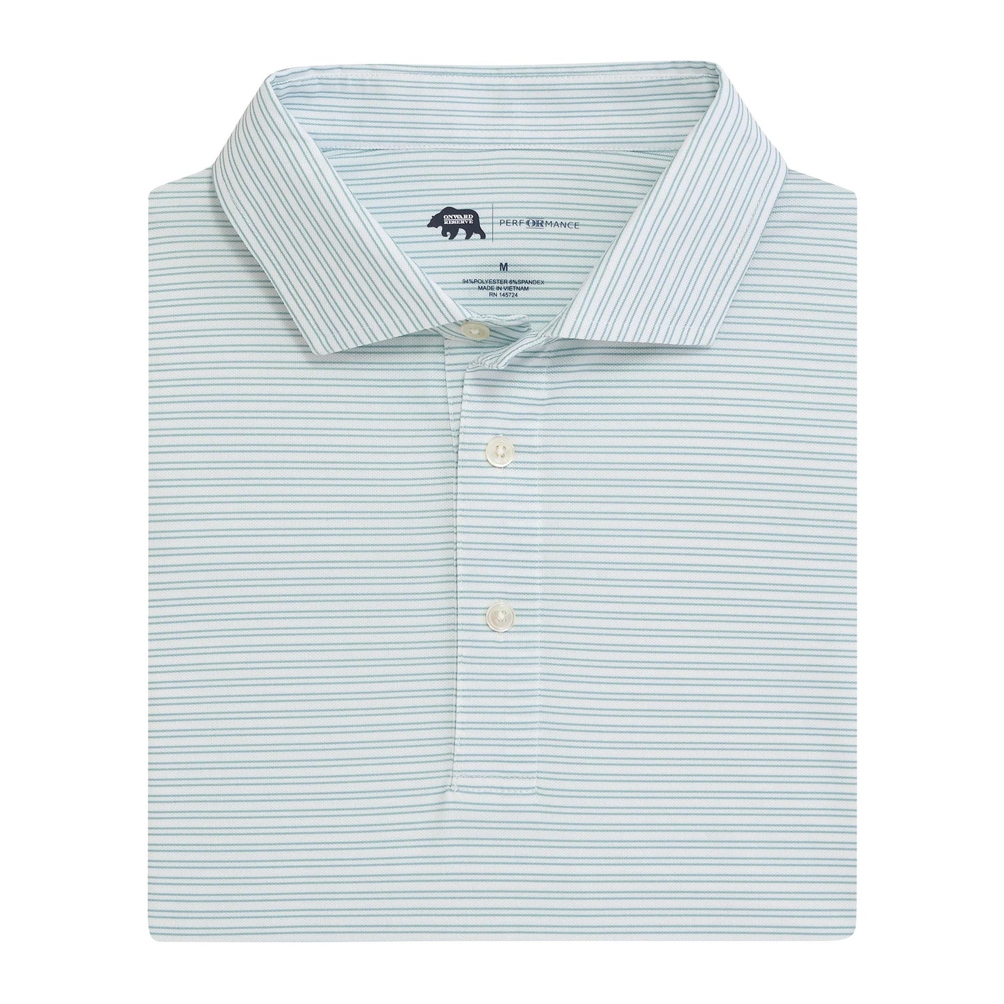ONWARD RESERVE Pairing Stripe Performance Pique Polo