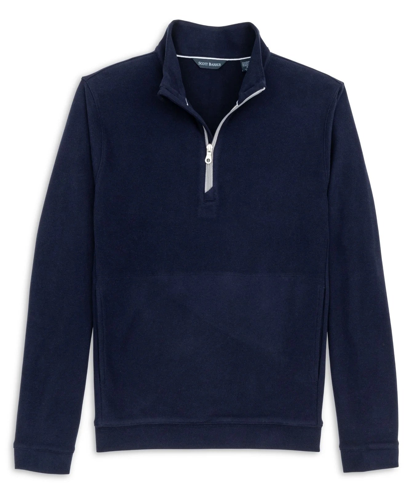 Scott Barber Luxury Stretch Fleece Zip Mock