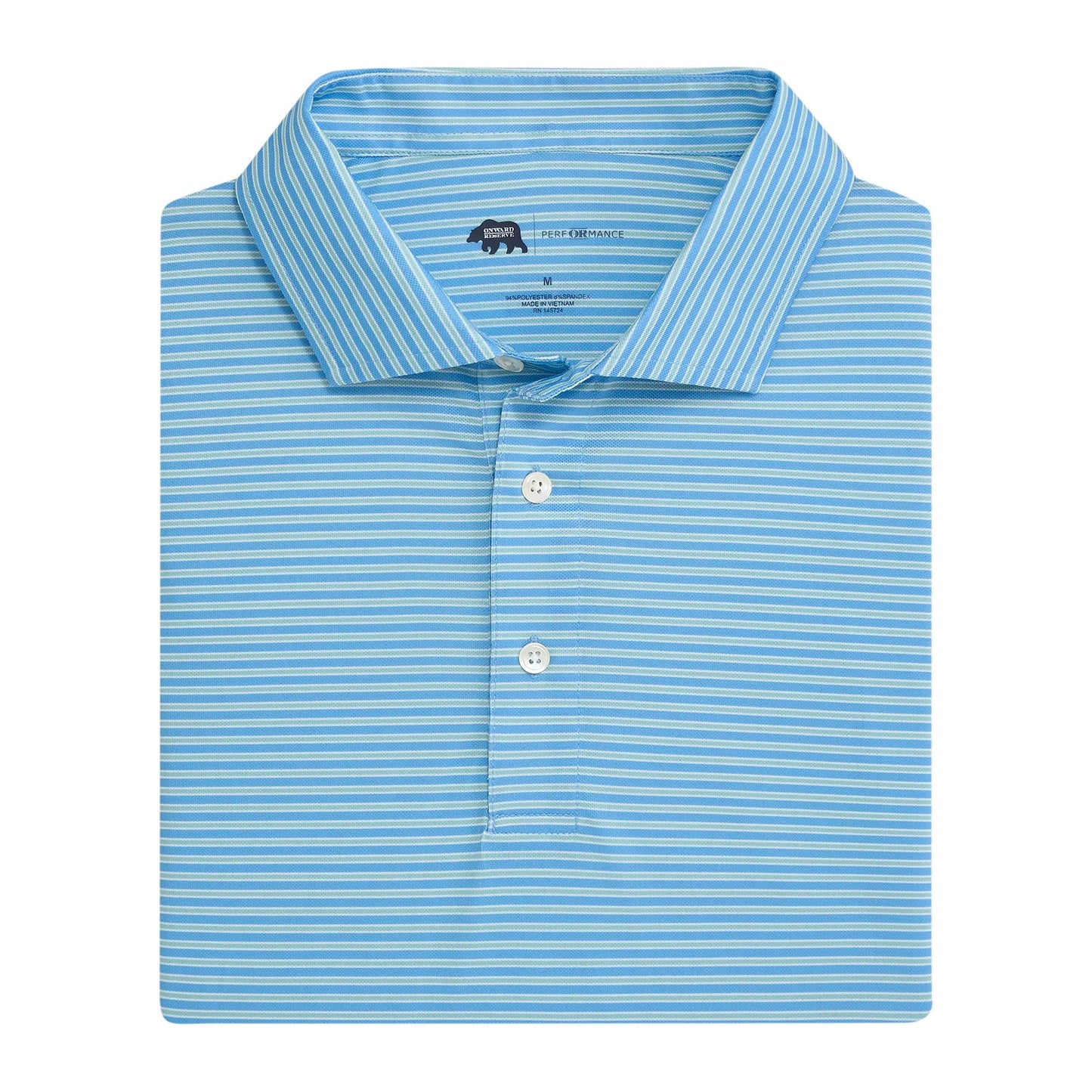 ONWARD RESERVE Trophy Stripe Performance Pique Polo