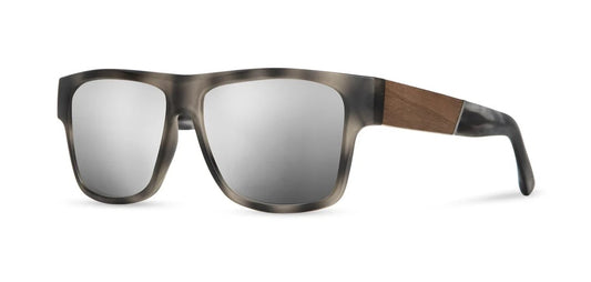 CAMP Cliff: Matte Pearl Grey / Walnut Sunglasses