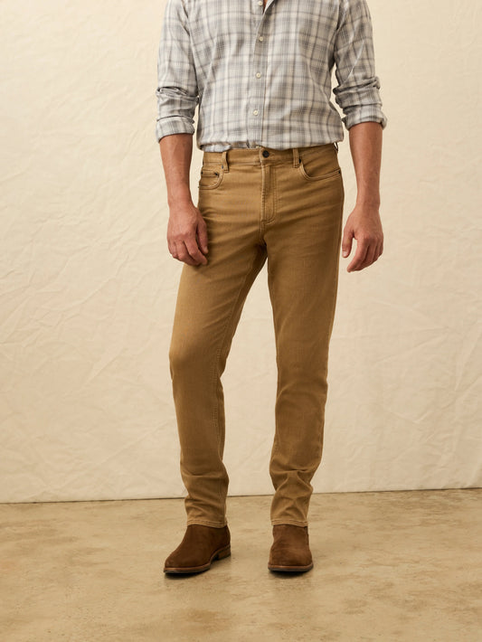 NEW Faherty Stretch Terry 5 Pocket Pant - Elk Brown