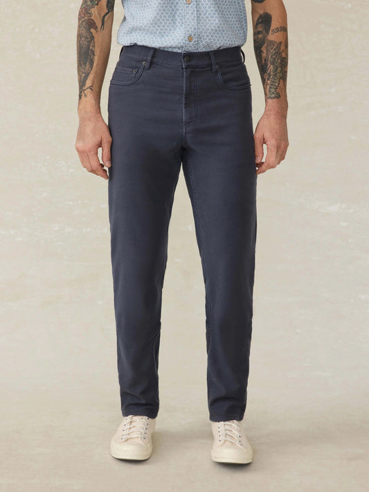 NEW Faherty Stretch Terry 5 Pocket Pant - Navy